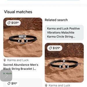 Zen Living Karma Circle Men’s Black String Bracelet SUPER DEAL